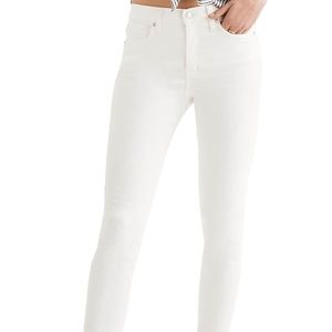 Madewell 9-Inch High Waist Skinny Jeans White